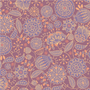 北欧風花柄 テキスタイルデザイン