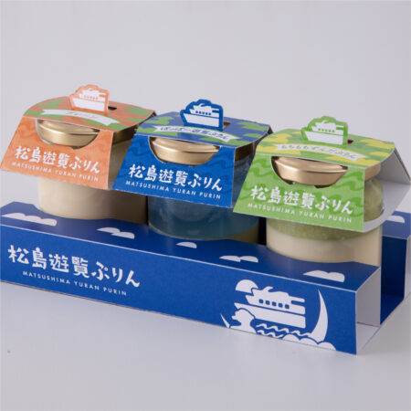 松島遊覧プリン　パッケージデザイン